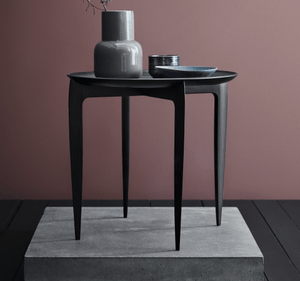 Foldable Tray Table Black Lacquered