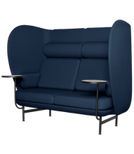 Plenum 2 seater sofa, black powdercoat