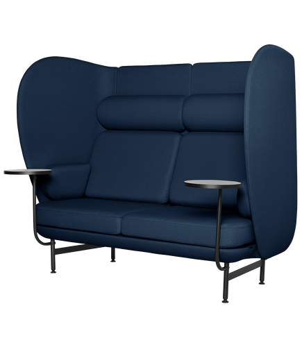 Plenum 2 seater sofa, black powdercoat