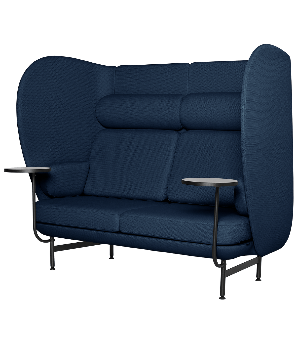 Plenum 2 Seater Sofa, Black Powdercoat
