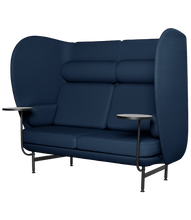 Plenum 2 Seater Sofa, Black Powdercoat