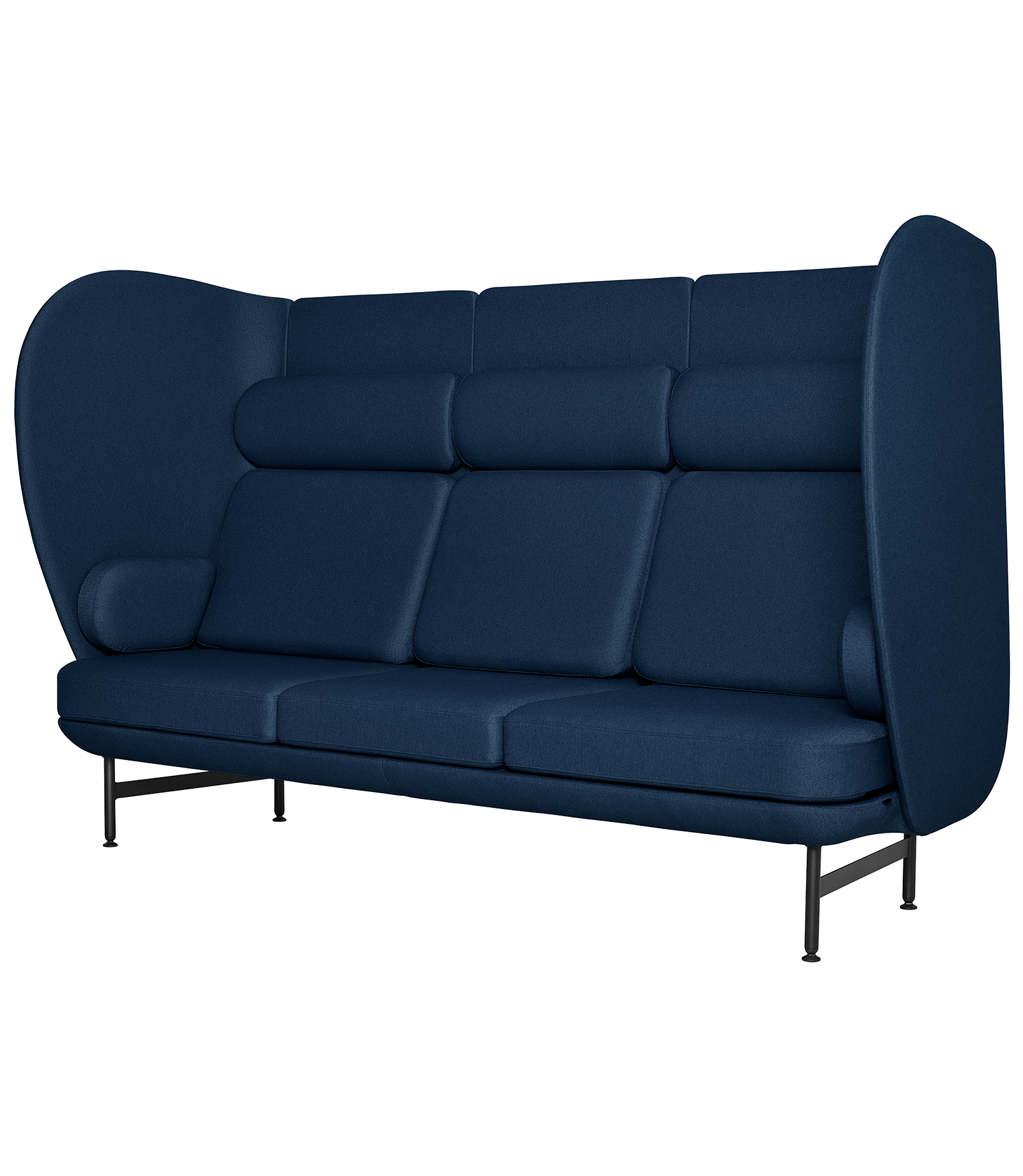 Plenum 3 seater sofa, black powdercoat