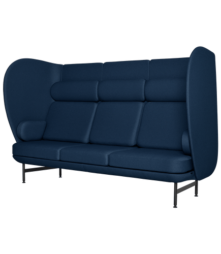 Plenum 3 seater sofa, black powdercoat