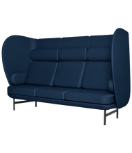 Plenum 3 Seater Sofa, Black Powdercoat