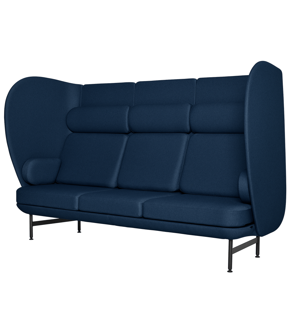 Plenum 3 seater sofa, black powdercoat