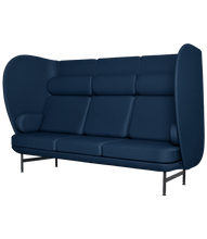 Plenum 3 seater sofa, black powdercoat