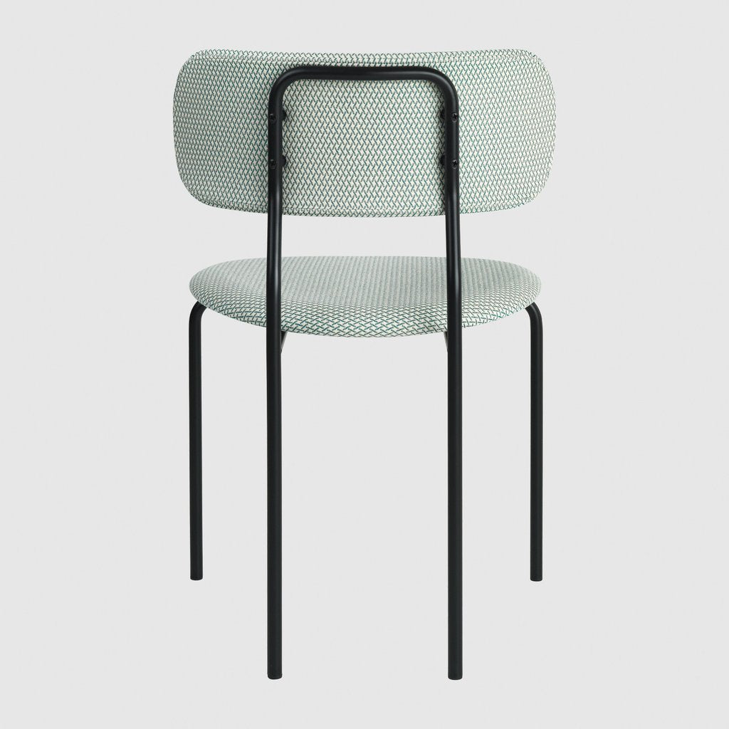 Coco Dining Chair Fully Uphol, Black Bas