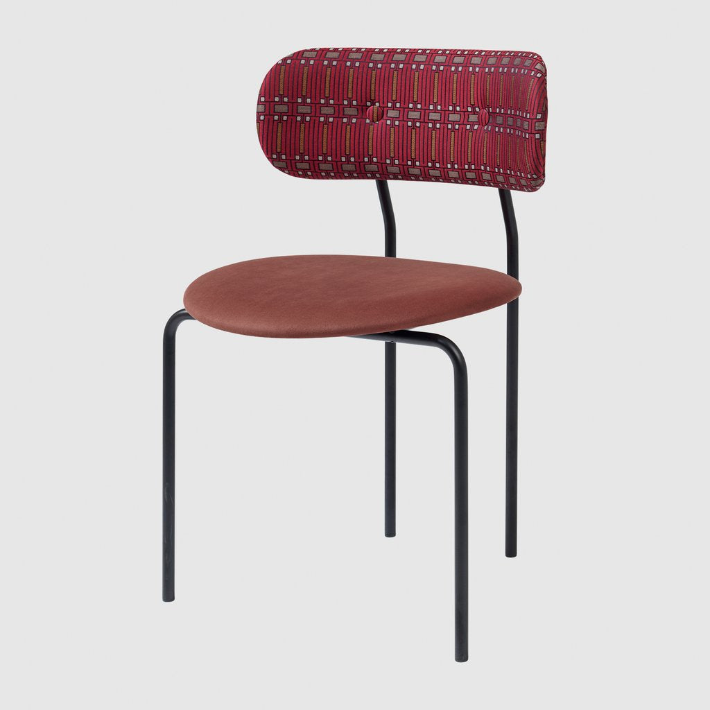 Coco Dining Chair Fully Uphol, Black Bas