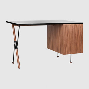 62 Desk with Black Cabinet