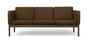 CH163 3 Seat Sofa Walnut