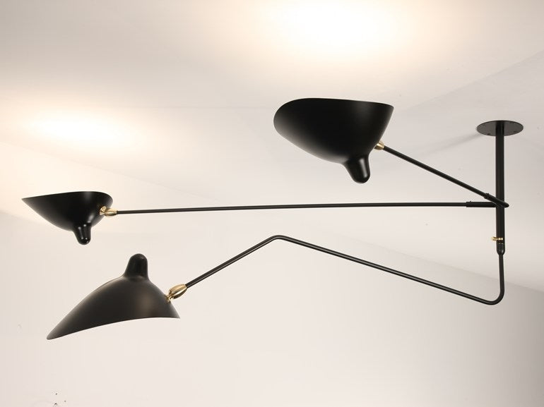 Rotating Sconce, 1 arm 2 rotation, black