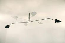 Ceiling Lamp 6 Rot. Arms B&W