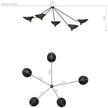 Ceiling Lamp Spider 5 Still Arms