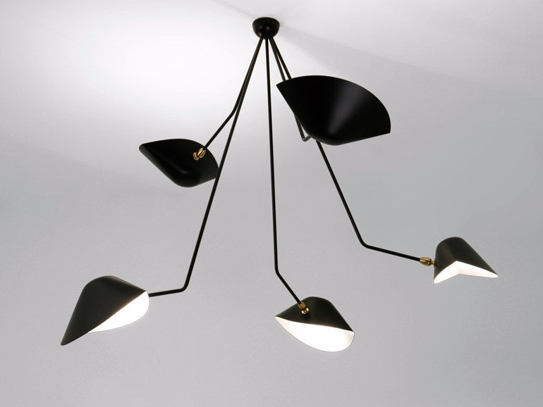 Ceiling Lamp Spider 5 Still Angled Arms