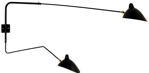 Applique 2 Bras Pivotant dont 1 Courbe