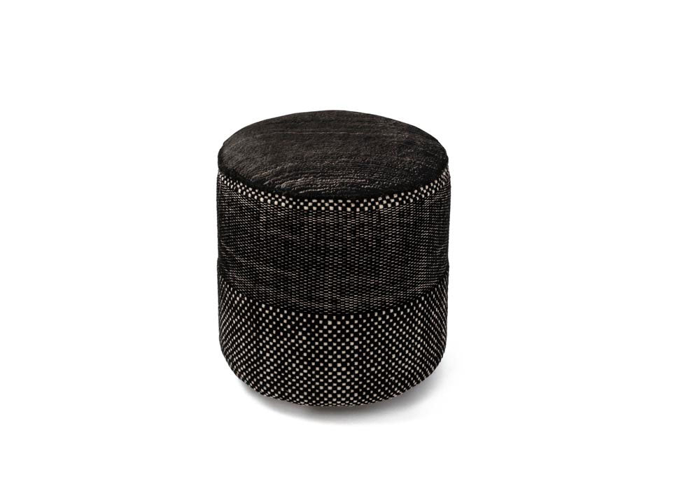 Tres Persian Pouf - Small, Black