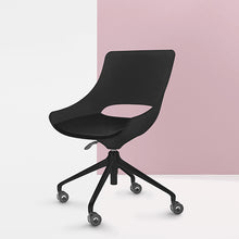 Touch Chair-White Shell Black Seat Pad