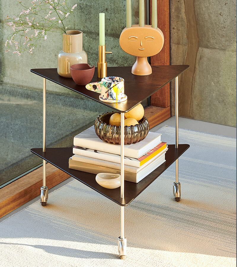 AJ Trolley Side Table Ash