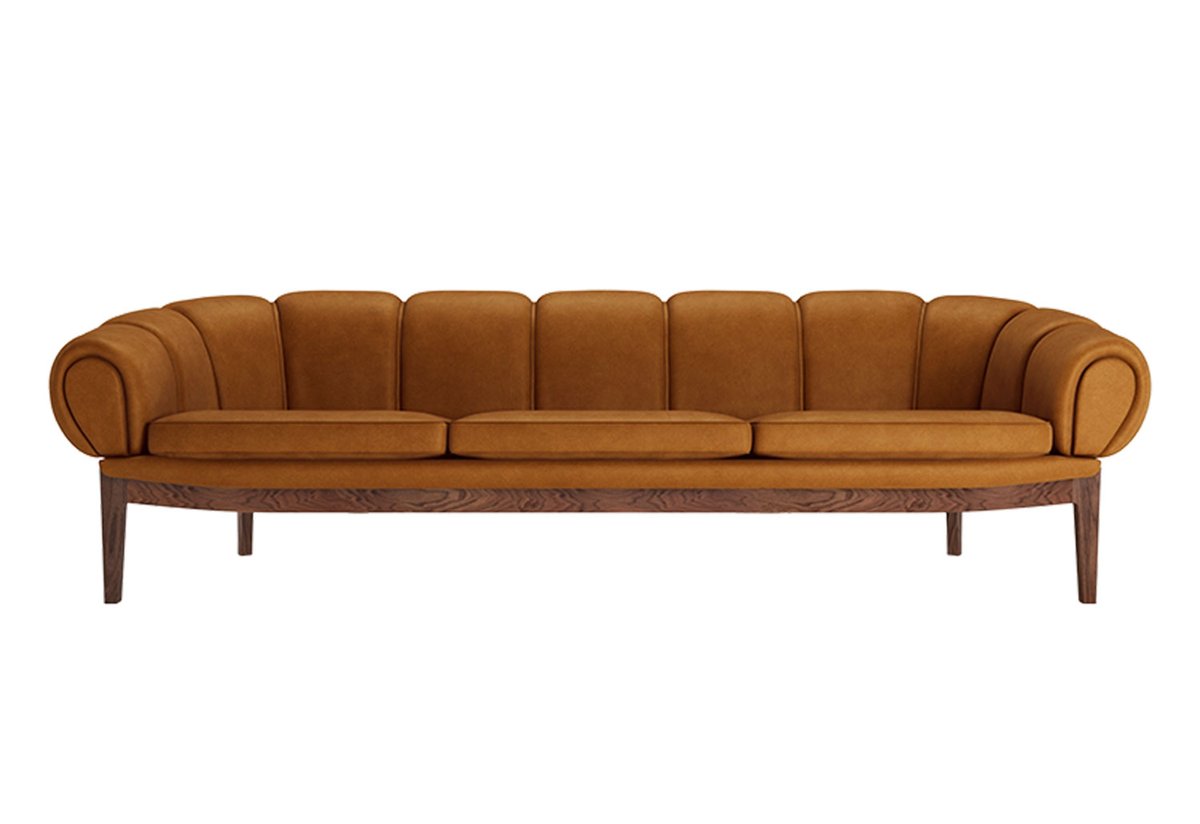 Croissant 3 Seater Sofa - Oak