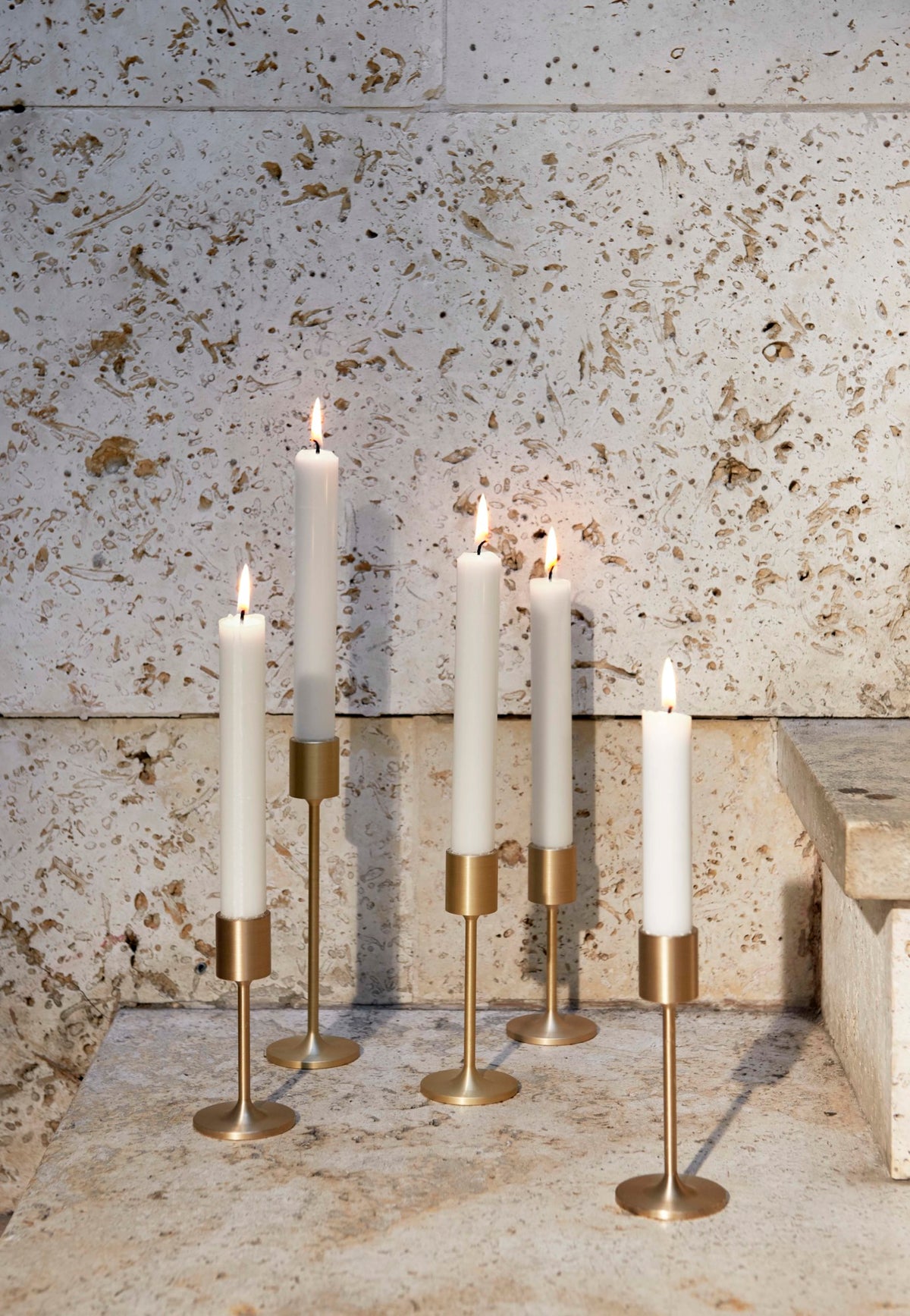 Collect Candleholder SC59, Brass. H18cm.