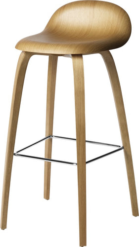 3D Stool Unupholstered Wood