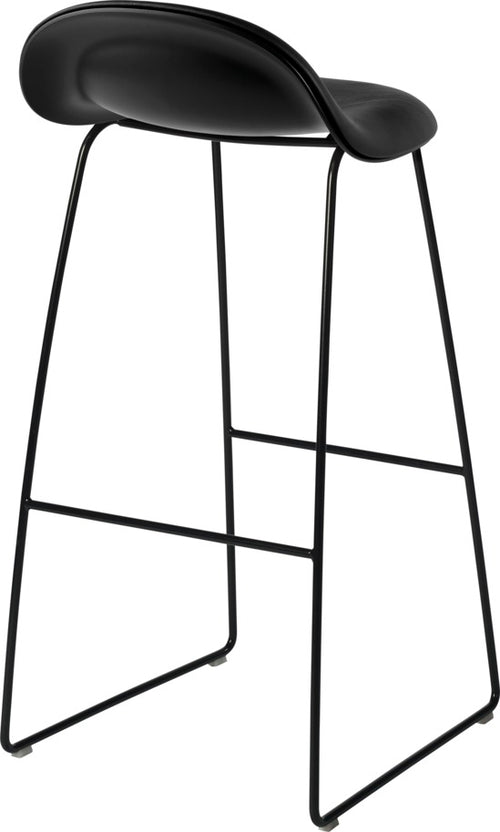 3D Bar Stool, Front Upholstered, Sled
