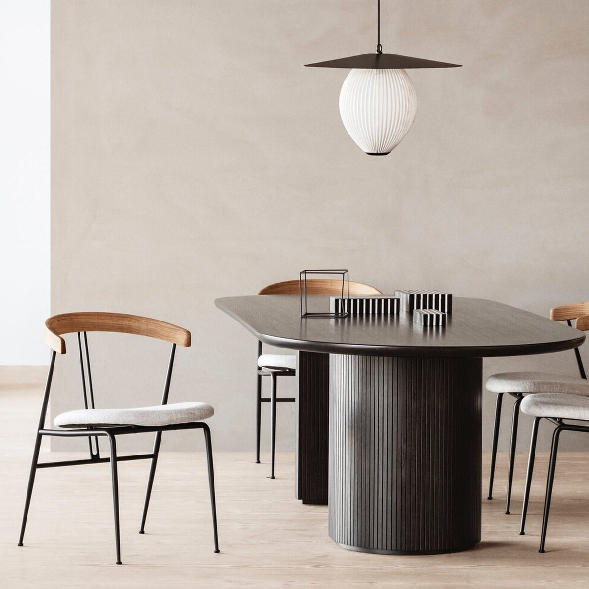 Moon Table - Elliptical, 298x101, Veneer
