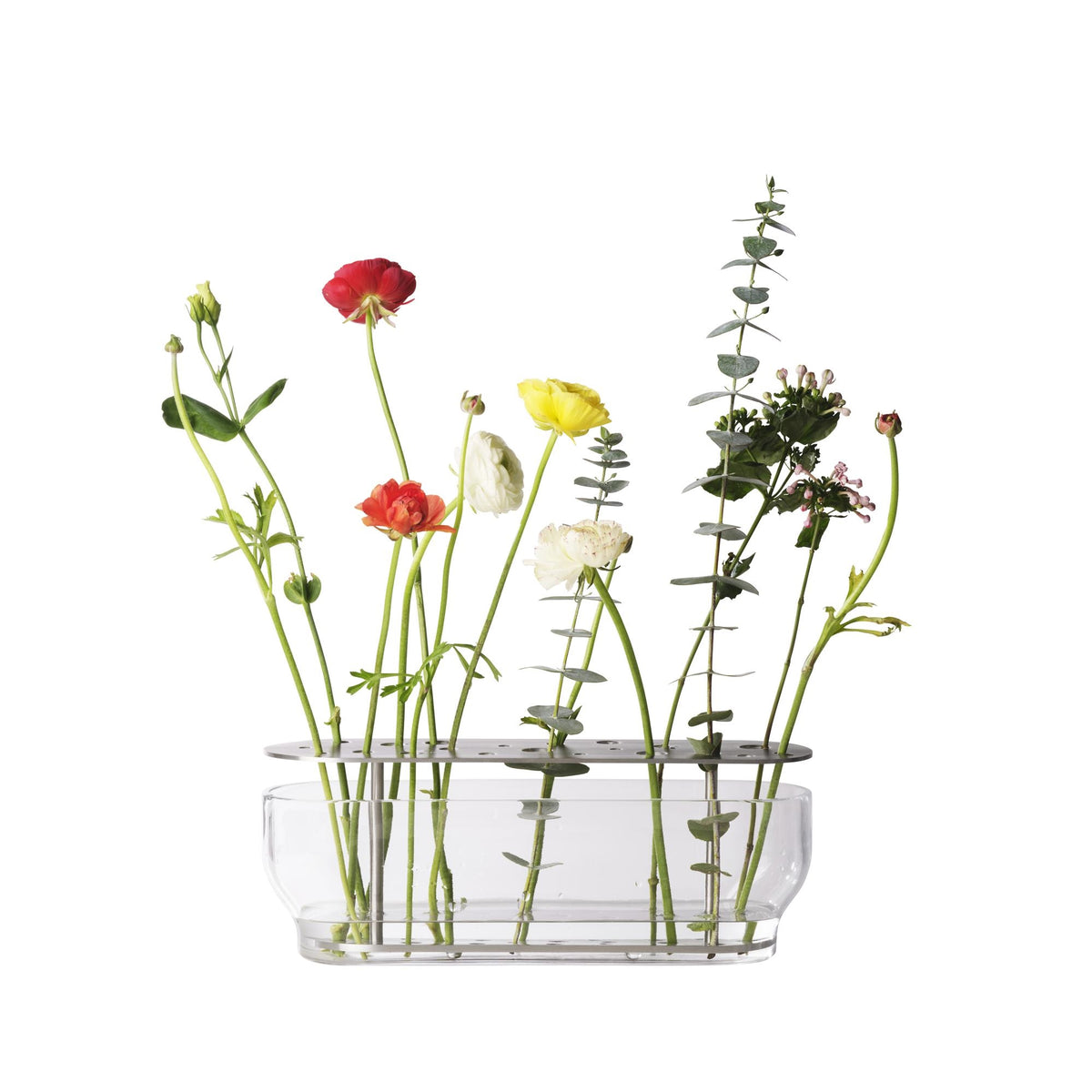 Ikebana Vase - Long w/ Stainless Steel