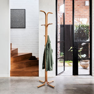 Furl Coat Stand Black Oak