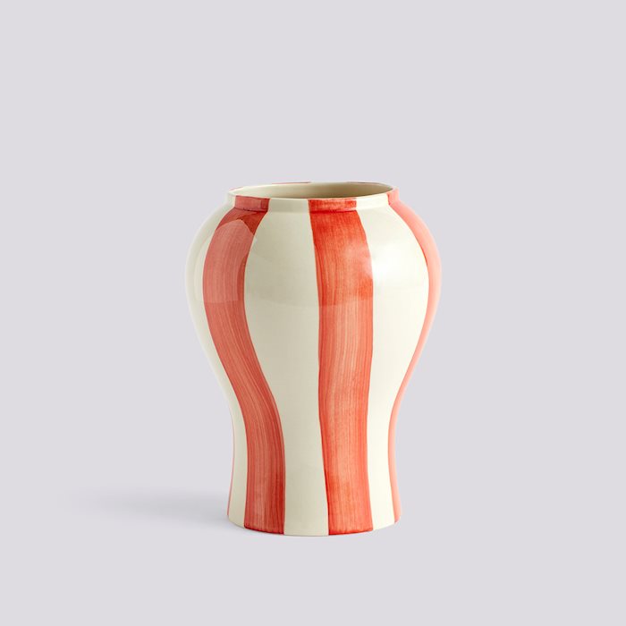 Sobremesa Stripe Vase Red