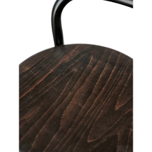 Pipe High Bar Stool with Holes - Timber