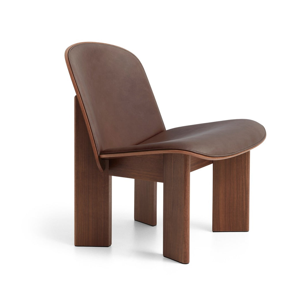 Chisel Lounge Chair - Front Upholstered Walnut