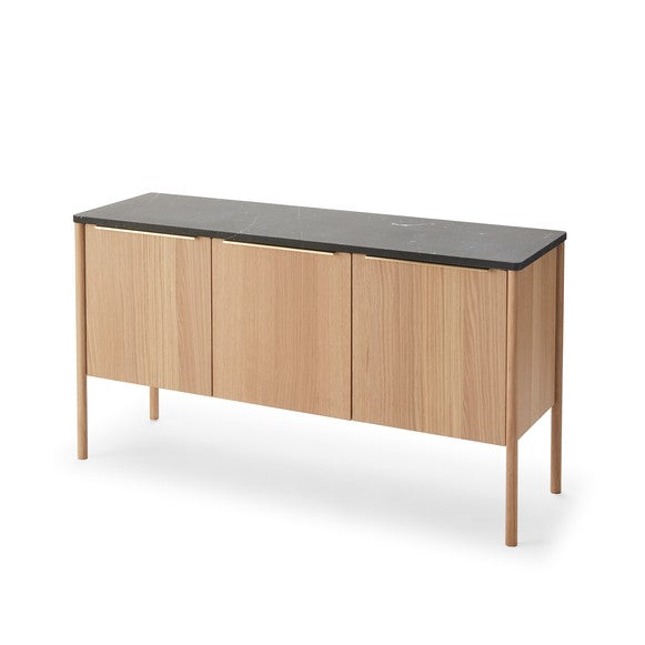 Jut Cabinet Marble / Black