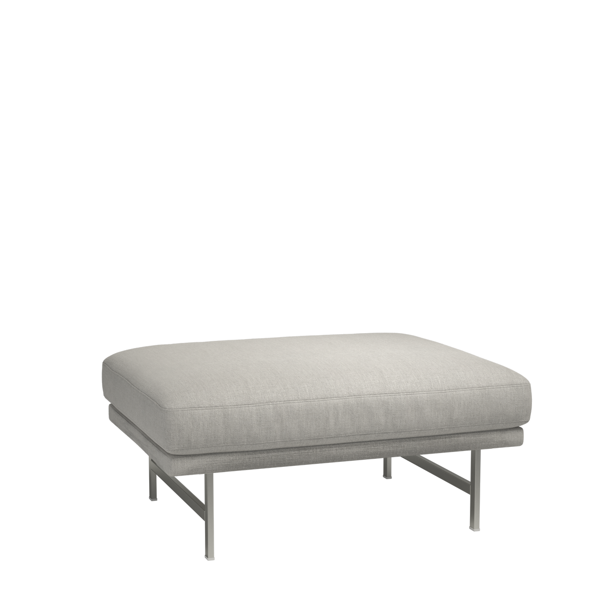 Lissoni Pouf - 90cm Matt Stainless Steel