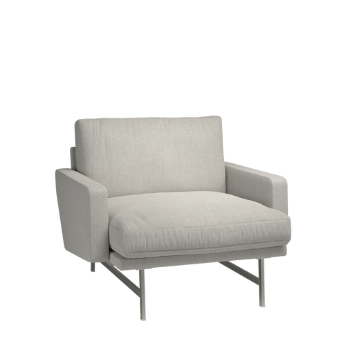 Lissoni Lounge Chair - 75cm Matt Steel