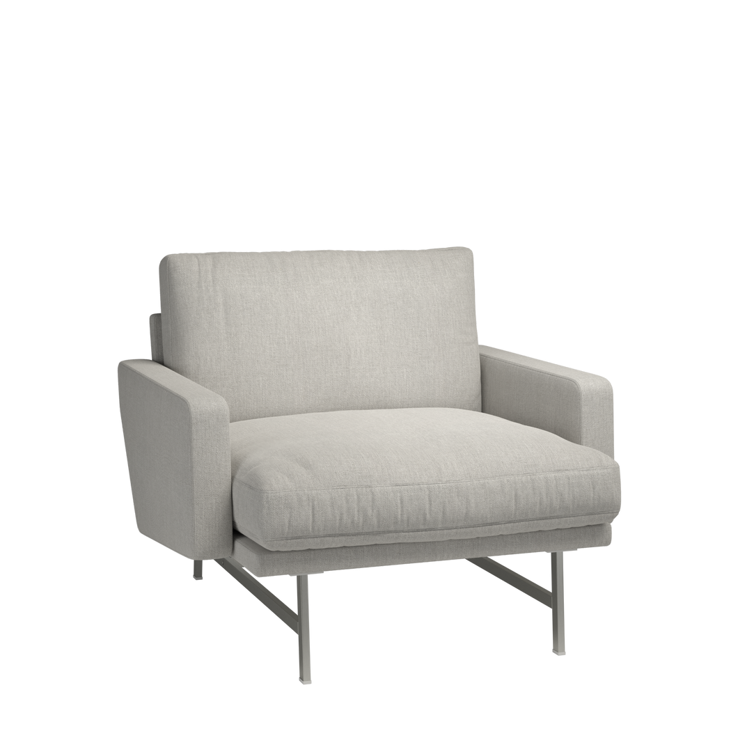 Lissoni Lounge Chair - 75cm Matt Steel