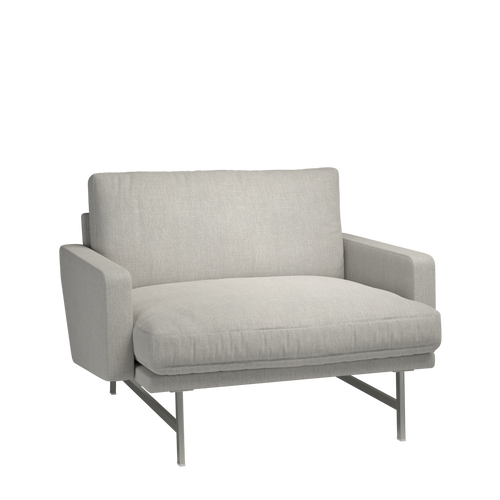 Lissoni Lounge Chair - 90cm Matt Steel
