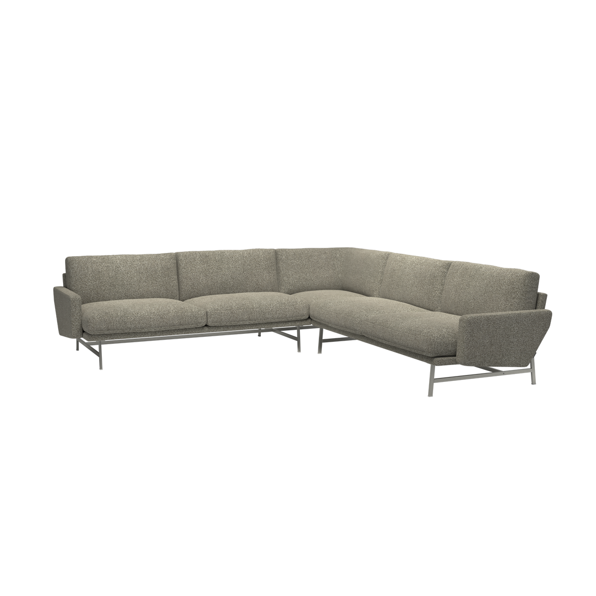 Lissoni 5 Seater Crnr Sofa Matt S Steel