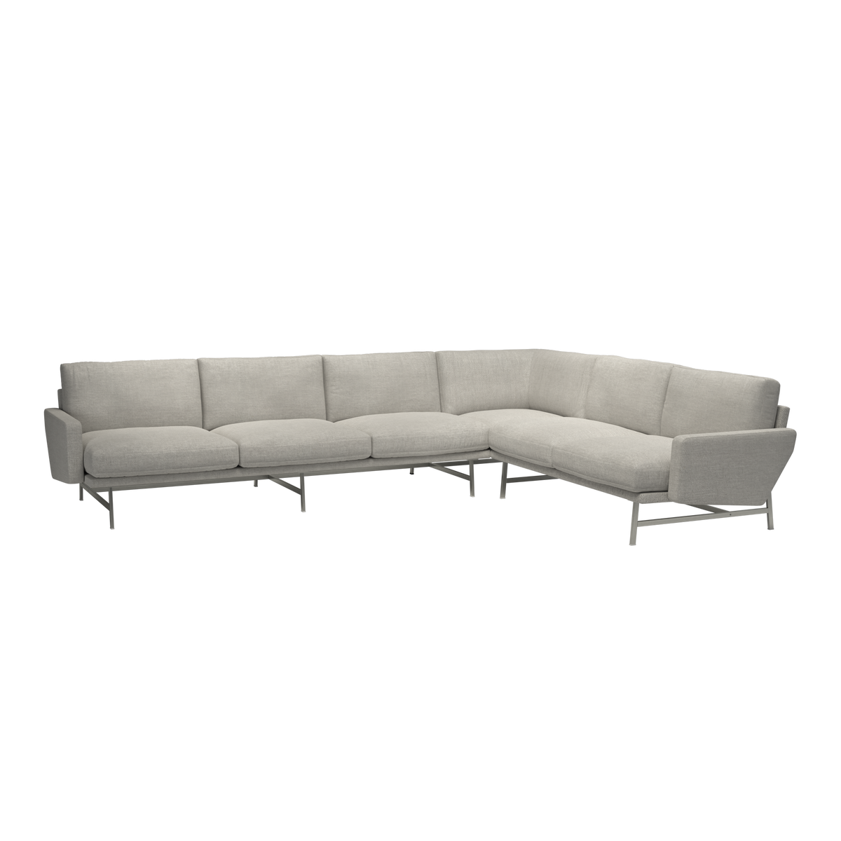 Lissoni 6 Seater Crnr Sofa Matt S Steel