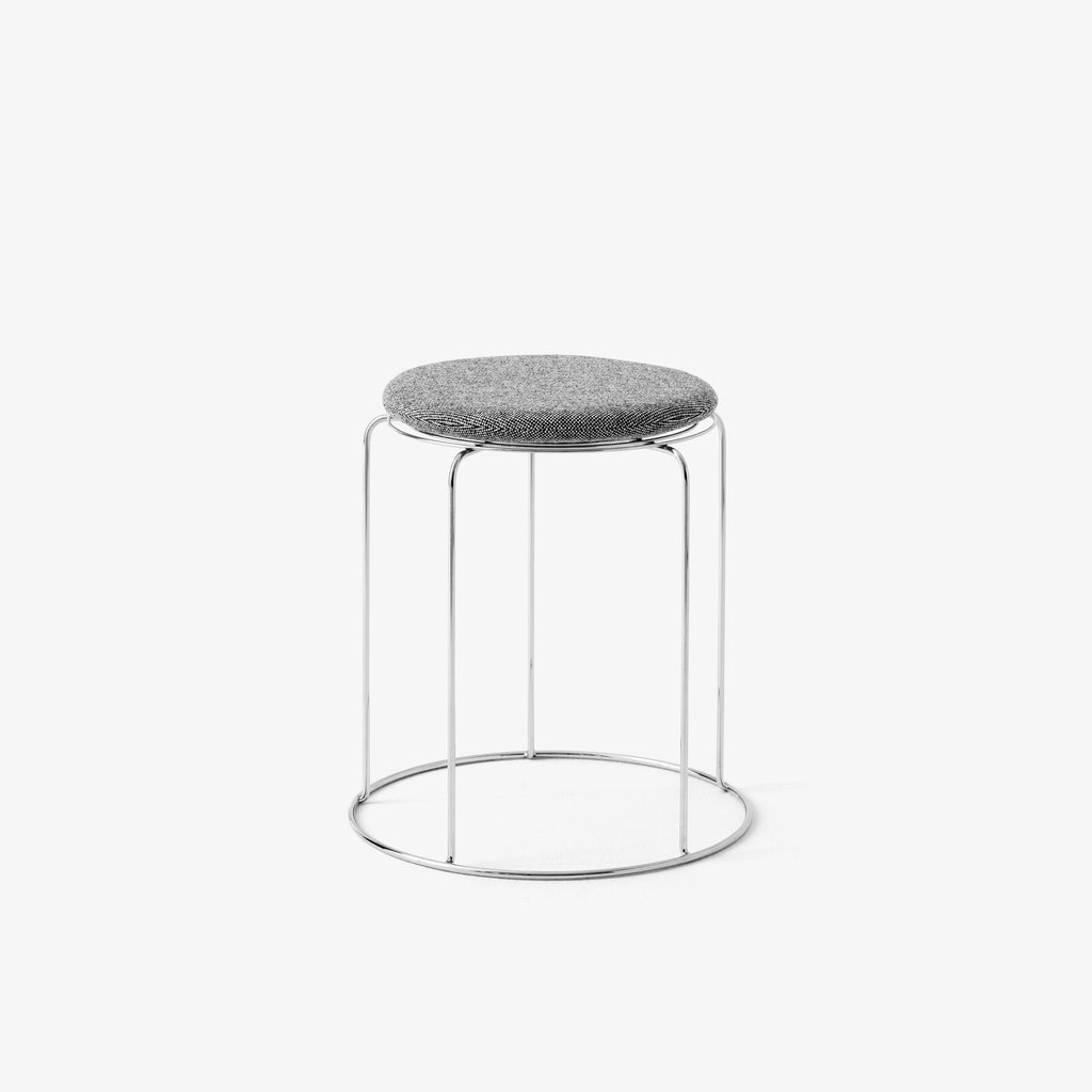Wire Stool VP11, Seat Pad Ø: 36cm
