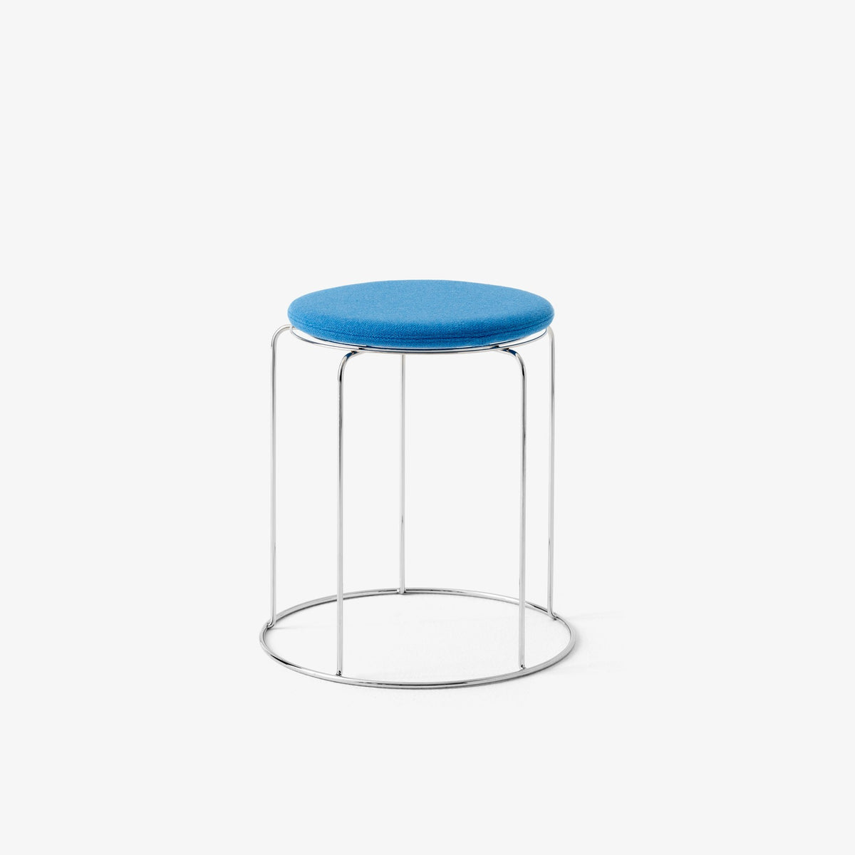 Wire Stool VP11, Seat Pad Ø: 36cm