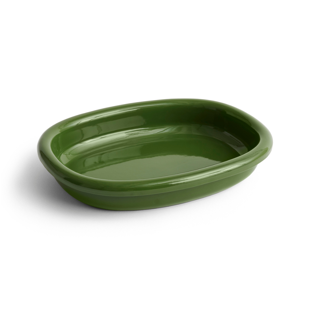 Barro Oval Dish, Large Green