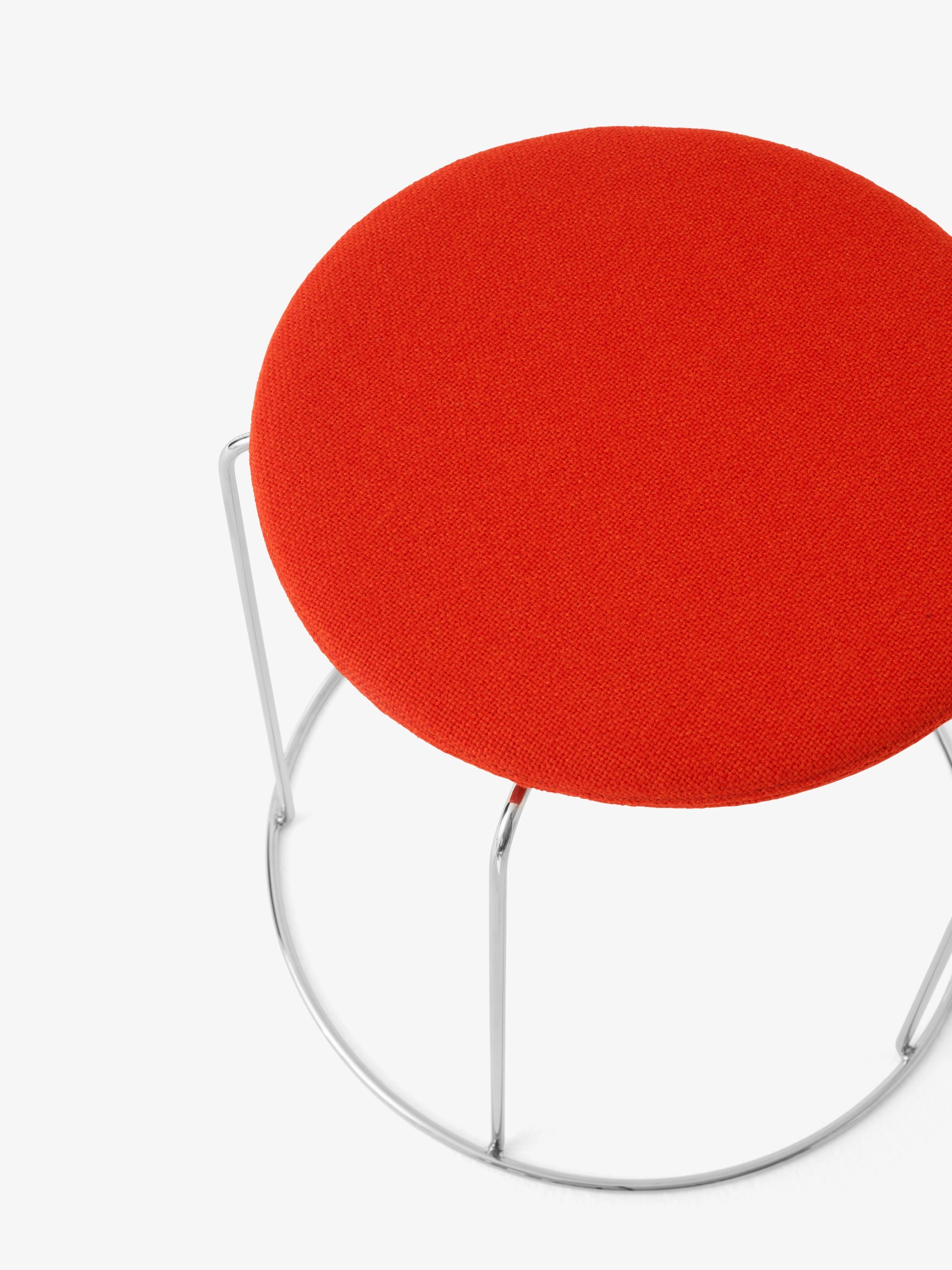 Wire Stool VP11, Seat Pad Ø: 36cm