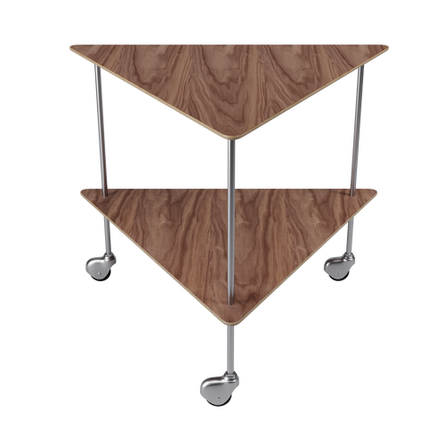 AJ Trolley Side Table - Walnut