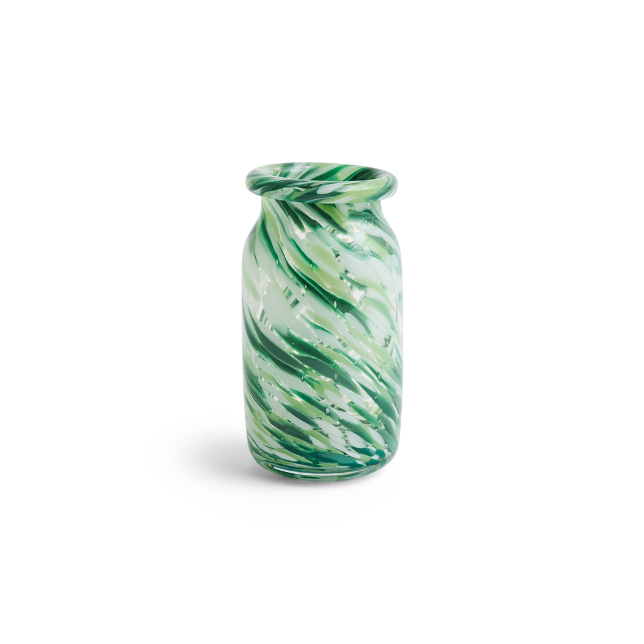 Splash Vase Roll Neck, S, Green Swirl