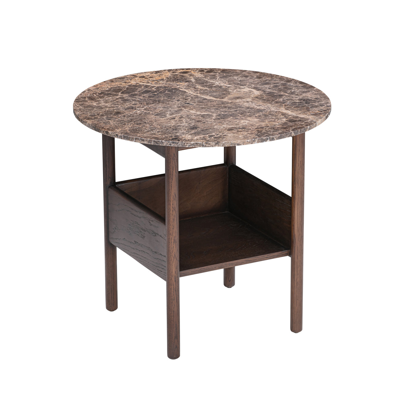 Collect Side Table, Round, Dark Brown