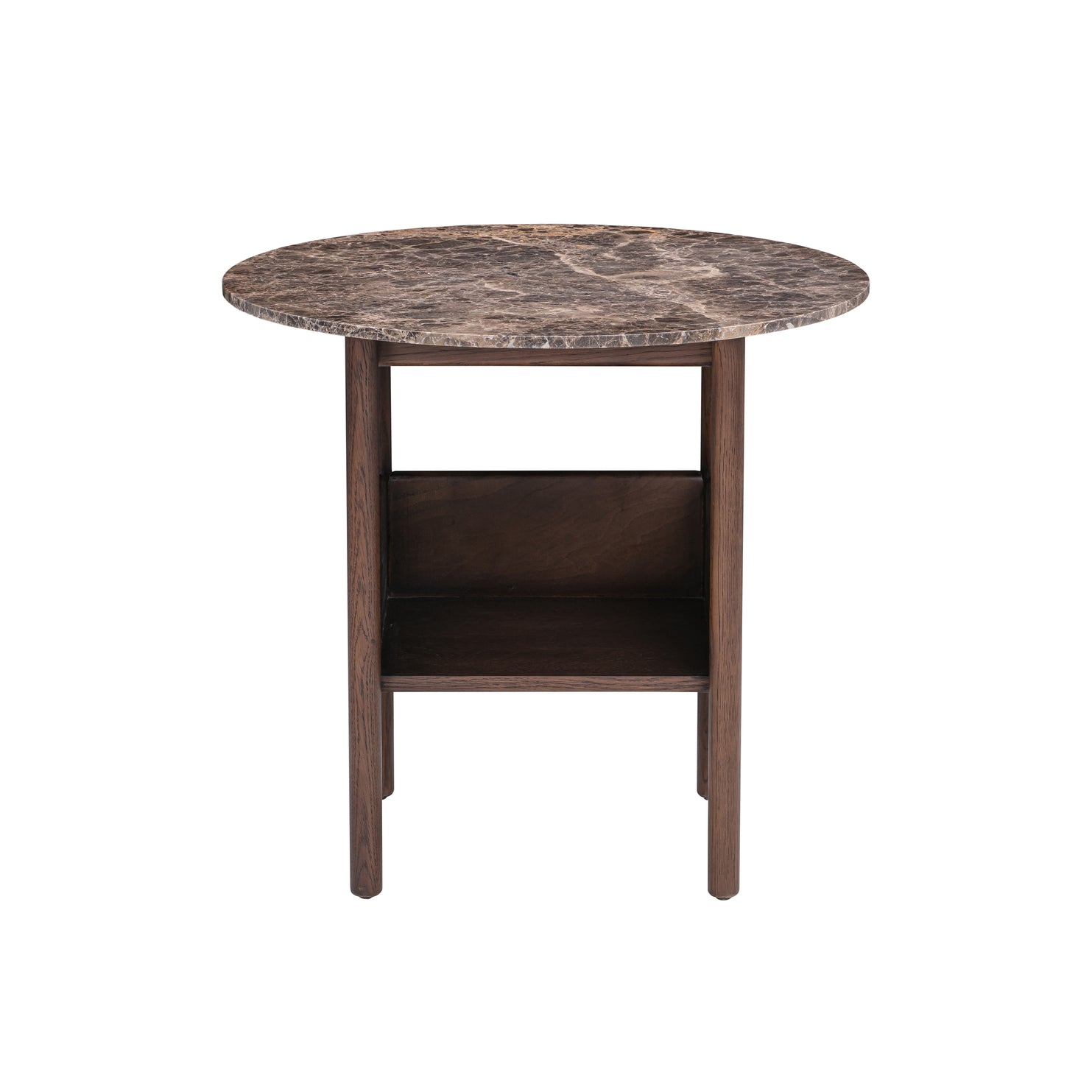 Collect Side Table, Round, Dark Brown