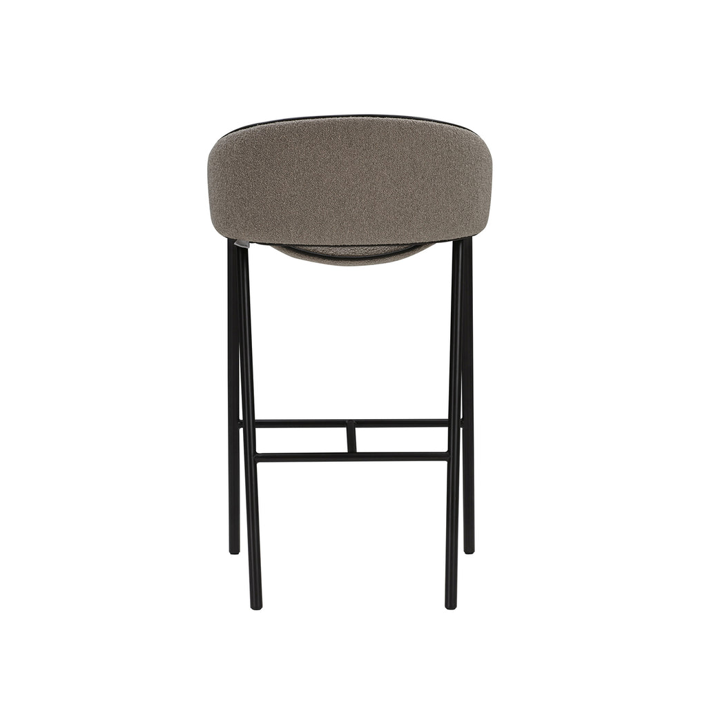 Folium Bar Stool with Leather Pipping