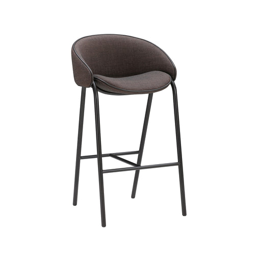 Folium Counter Stool with Leather Piping