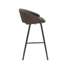 Folium Counter Stool with Leather Piping